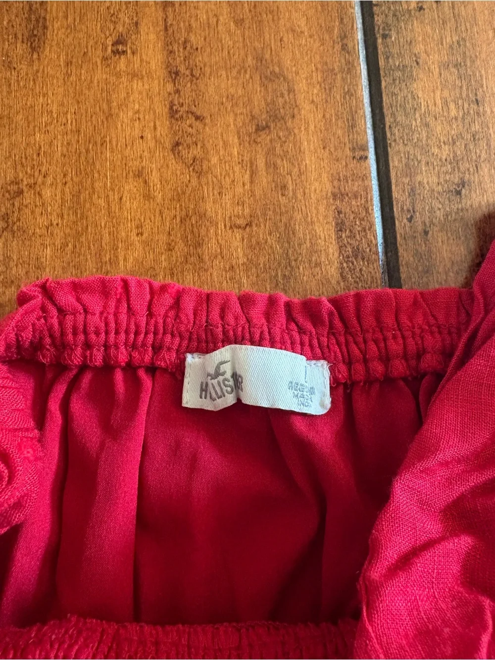 hollister red flowy dress